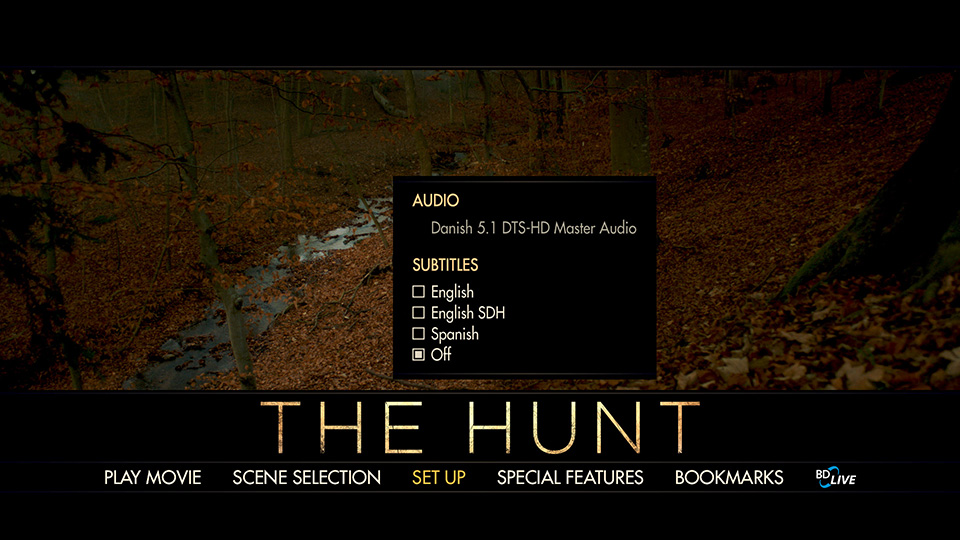The Hunt Blu-ray Set Up Menu Design
