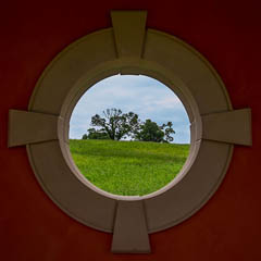 thumbnail of a view through a circular window